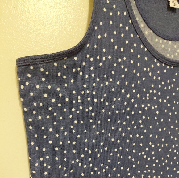 Karen Neuburger Blue Polka Lounge Wear Tank Top Size S - Picture 3 of 8